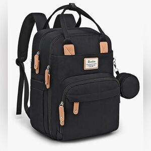 Ruvalino Diaper Bag Backpack – Classic Black – Lightly Used
